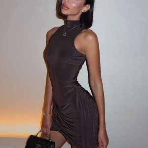 Sleeveless Ruched Tank Dress for Women | Sexy Mini Dress