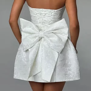 Strapless Backless Bow Tie Dress | Sexy Women's High Waist Slim Fashion Partywear