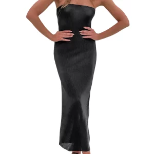 Strapless Backless Maxi Dress for Women, Sexy Bodycon Tube Style, Summer Fashion Casual