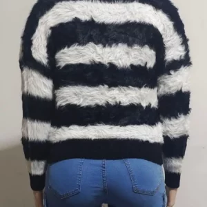 Striped Knit Sweater Women Hipster Cardigan Jacket