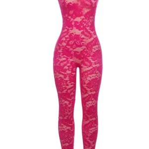 Stunning Lace See-Through Jumpsuit for Midnight Clubwear