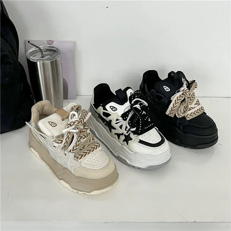 Stylish Women's Platform Sneakers: Luxury Height-Increasing Shoes