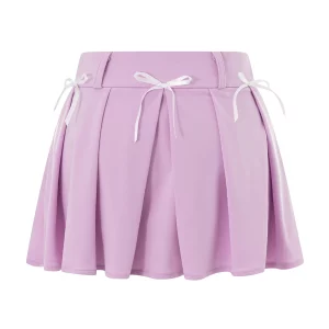 Summer Bow Decor Mini Skirts | Low Rise Zipper A-Line Shorts | Women's Streetwear