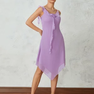 Summer Ruffle Flowers Sleeveless Dress for Women, Perfect for Cocktail, Beach, and Streetwear