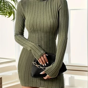 Turtleneck Bodycon Dress for Women