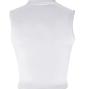 Turtleneck Cut Out Skinny Camisole Summer Crop Top