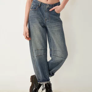 Vintage High Waist Harem Jeans for Women | Streetwear Baggy Pants