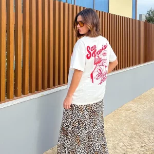 Vintage Leopard Print High Waist Wide Leg Pants - 2024 Spring Summer Women's Fashion