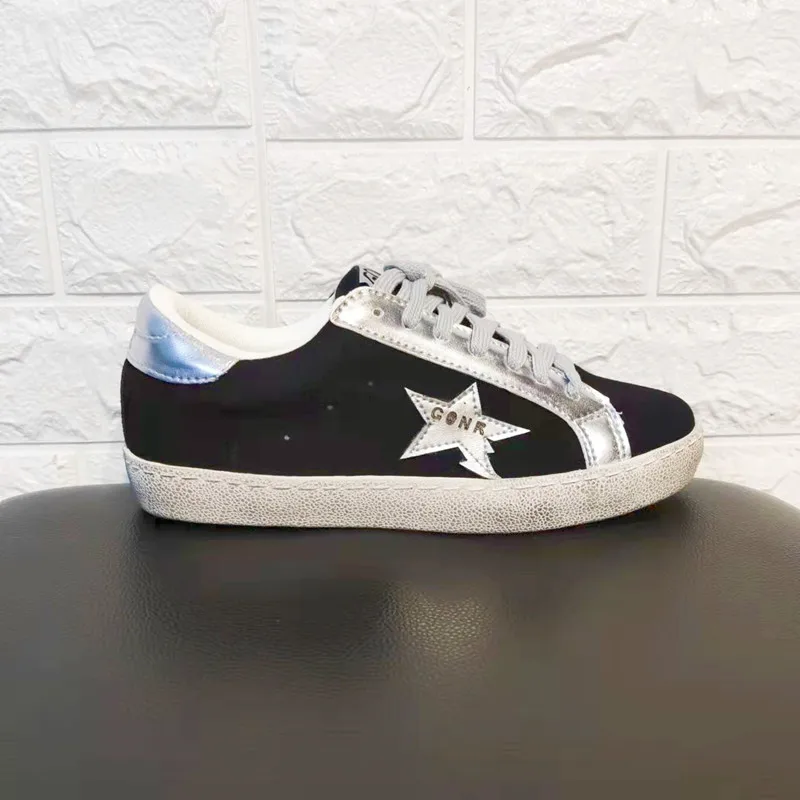 Vintage Star Dirty Shoes: Height Increasing White Sneakers