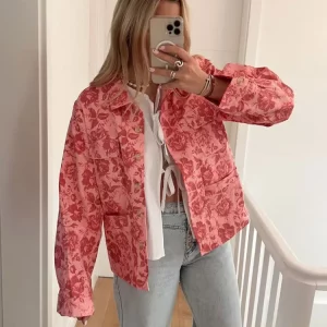 Vintage Street Outwear Women's Printed Jacket 2024 Fashion