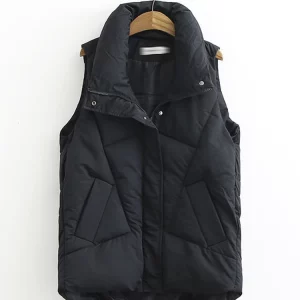 Winter Plus Size Down Puffer Vest for Women, Sleeveless Casual Jacket