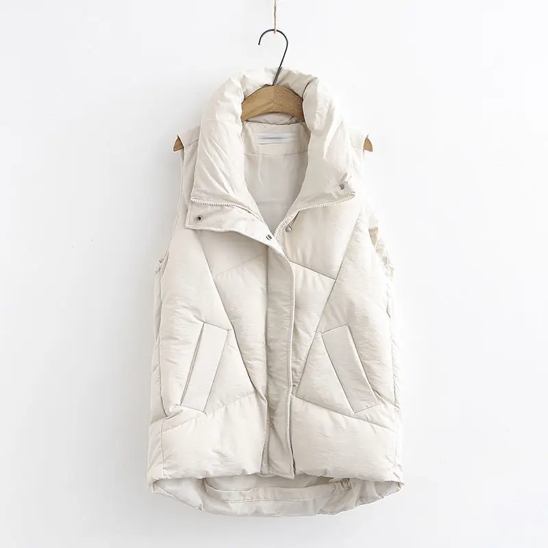 Winter Plus Size Down Puffer Vest for Women, Sleeveless Casual Jacket