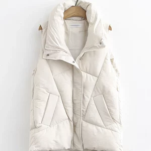 Winter Plus Size Down Puffer Vest for Women, Sleeveless Casual Jacket