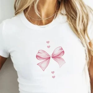 Women's Cute Cherry Print Slim Fit Summer T-Shirt