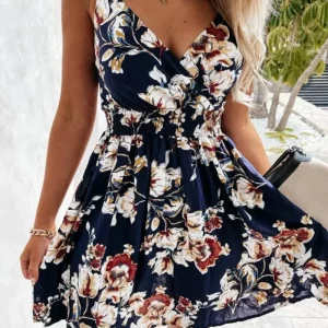 Women's Elegant V-Neck Sleeveless Camisole Dress