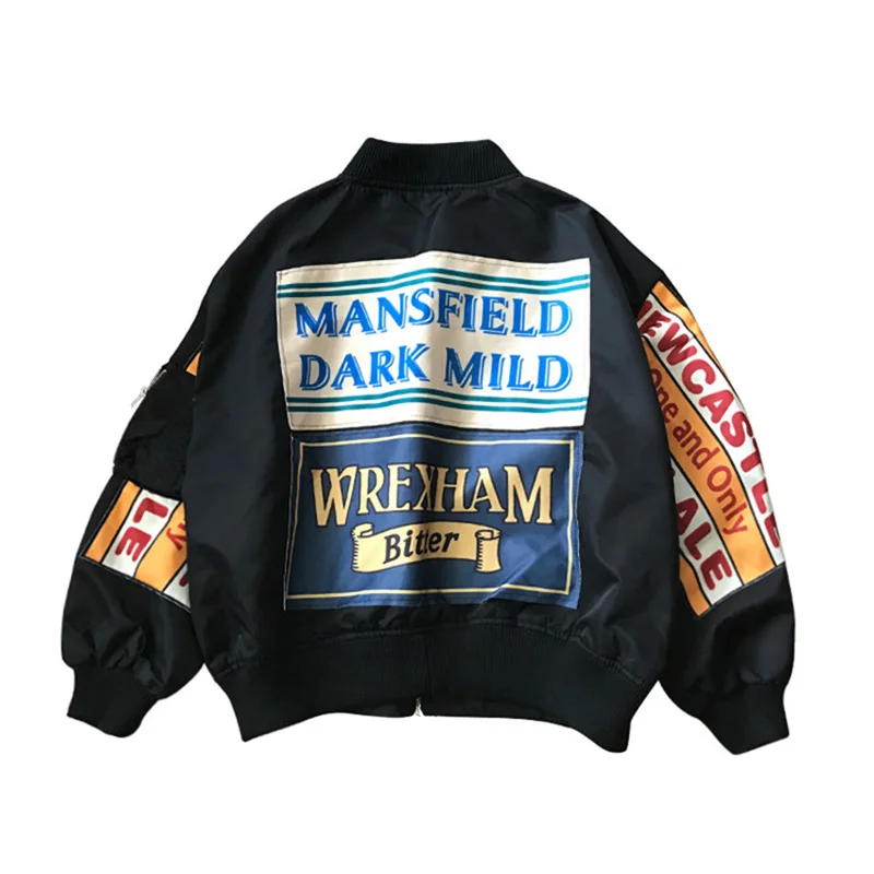 Women's Harajuku Windbreaker Jacket with Patch Designs