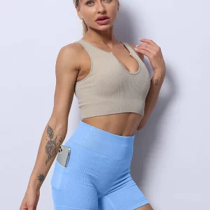 Women's High Waist Hip Lifting Fitness Shorts