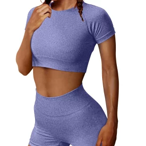 Women's High Waist Hip-Lifting Sports Shorts Set