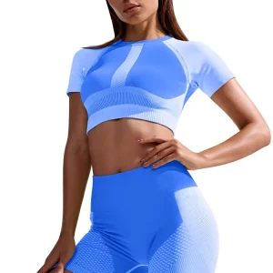 Women's High Waist Sport Short Set - 2-Piece Wrap