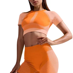 Women's High Waist Sport Short Set - 2-Piece Wrap