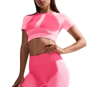 Women's High Waist Sport Short Set - 2-Piece Wrap