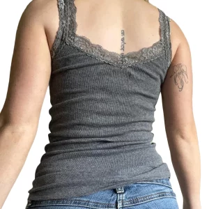 Women's Lace Patchwork Tank Top | Sleeveless Summer Crop | Streetwear with Low-Cut Design