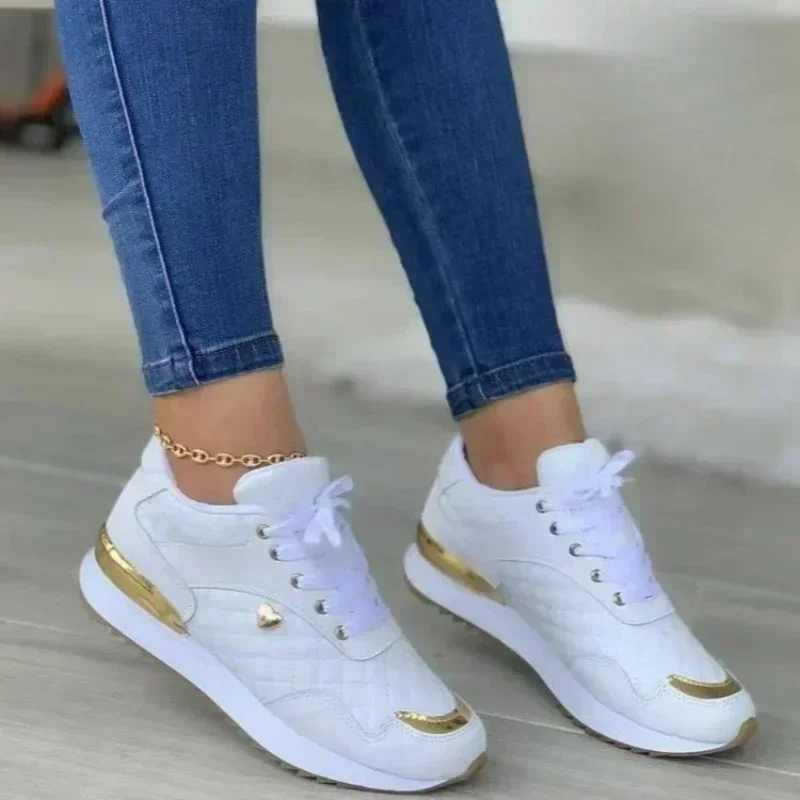 Women's Mesh Lace-Up Sneakers | Lightweight Flat Shoes