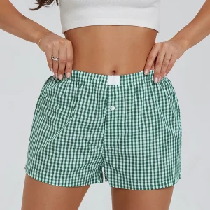 Women's Plaid Shorts: Spring/Summer Casual Lounge Streetwear