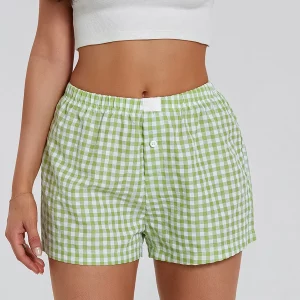 Women's Plaid Shorts: Spring/Summer Casual Lounge Streetwear