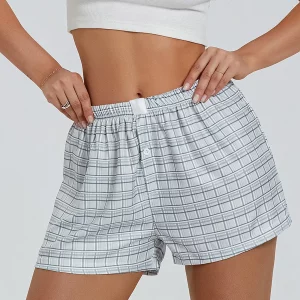 Women's Plaid Shorts: Spring/Summer Casual Lounge Streetwear