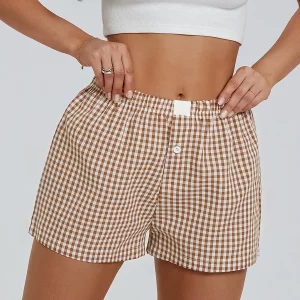 Women's Plaid Shorts: Spring/Summer Casual Lounge Streetwear