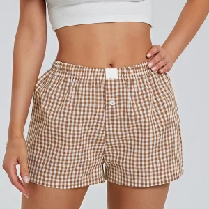 Women's Plaid Shorts: Spring/Summer Casual Lounge Streetwear