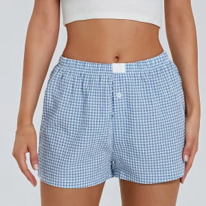 Women's Plaid Shorts: Spring/Summer Casual Lounge Streetwear