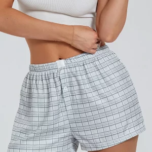 Women's Plaid Shorts: Spring/Summer Casual Lounge Streetwear