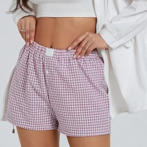 Women's Plaid Shorts: Spring/Summer Casual Lounge Streetwear