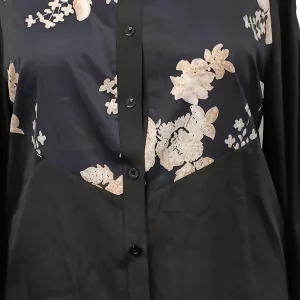 Women's Plus Size Floral Print Button Down Blouse