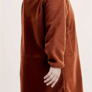 Women's Plus Size Solid Fleece Winter Coat with High Neck