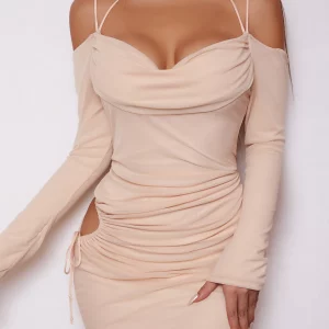 Women's Sexy Open Back Strap Mini Dress for Night Club Party