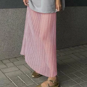 Women's Sheer Mesh Pleated Long Skirt | Sexy Hollow Out Beach Skirt | High Waist Y2k Style