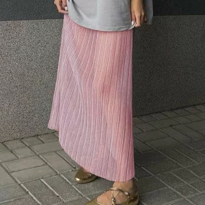 Women's Sheer Mesh Pleated Long Skirt | Sexy Hollow Out Beach Skirt | High Waist Y2k Style