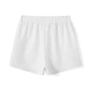 Women's Solid Color Casual Lounge Shorts with Elastic Band & Pockets