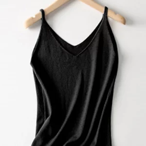 Women's Solid Color V-Neck Tank Top | Casual Sleeveless Vest for Spring & Summer