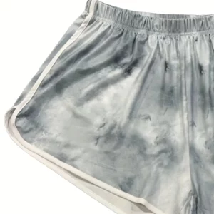 Women's Tie Dye Elastic Waist Casual Shorts