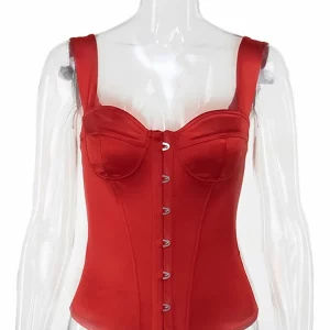 Y2K Sexy Fashion Women's Skinny Corset Crop Tops