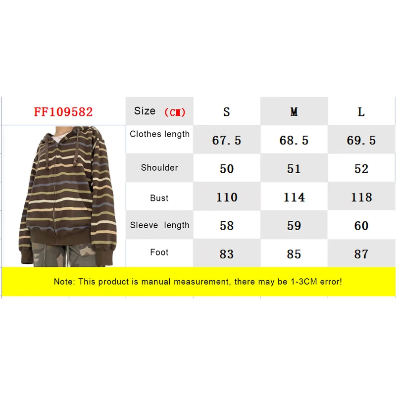 Fairycore Striped Long Sleeve Hoodie - Grunge Emo Y2K Fashion Top