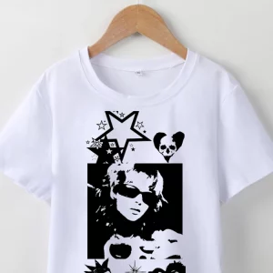 Retro Y2K Movie Print T-Shirt: European & American Style Street Chic for Women