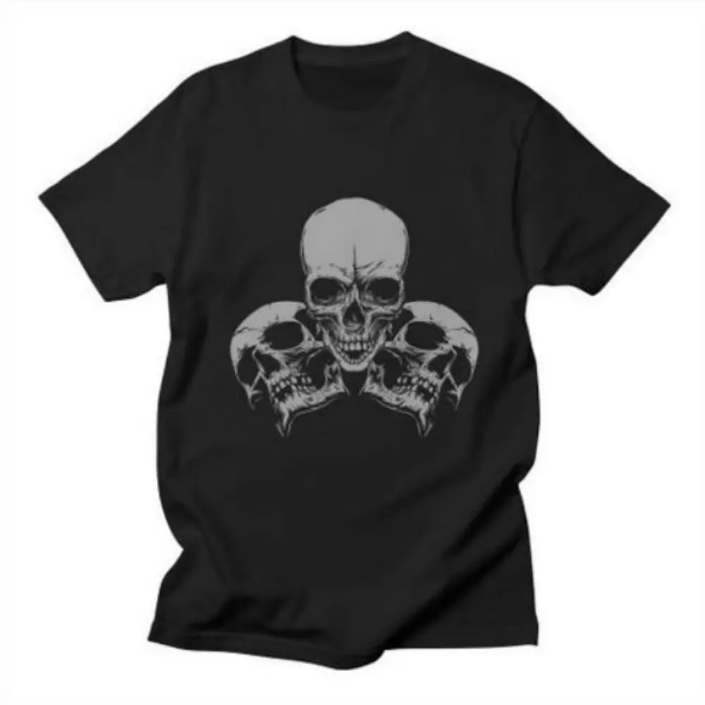 Skull Space Print Punk Dark Streetwear Top T-Shirt Harajuku Fashion