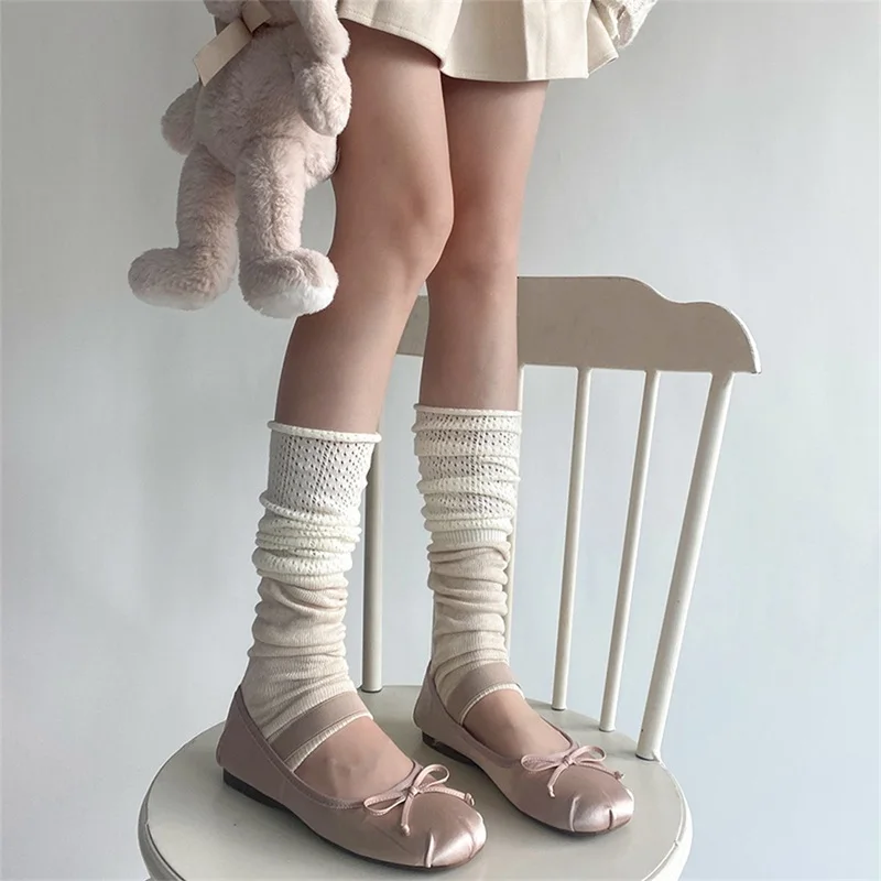 Y2K Aesthetic Knee High Socks - Harajuku Style Leg Warmers for Travel Dating Party