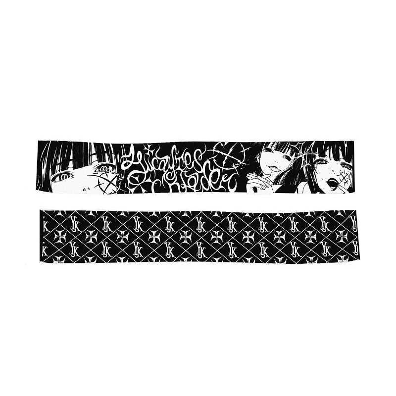 Y2K Anime Cartoon Knit Harajuku Scarf - Unisex Streetwear Accessory