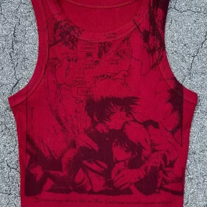 Y2K Anime Design Sleeveless Baby Dress - Street Fashion for Women